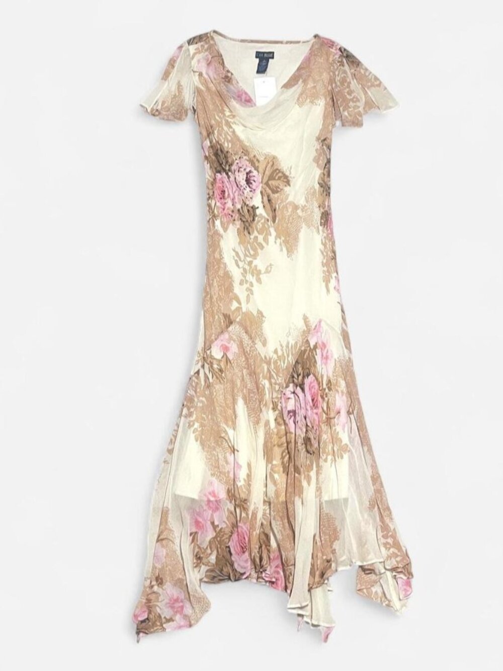 Eva Blue fairy flowy beaded floral dress size 8